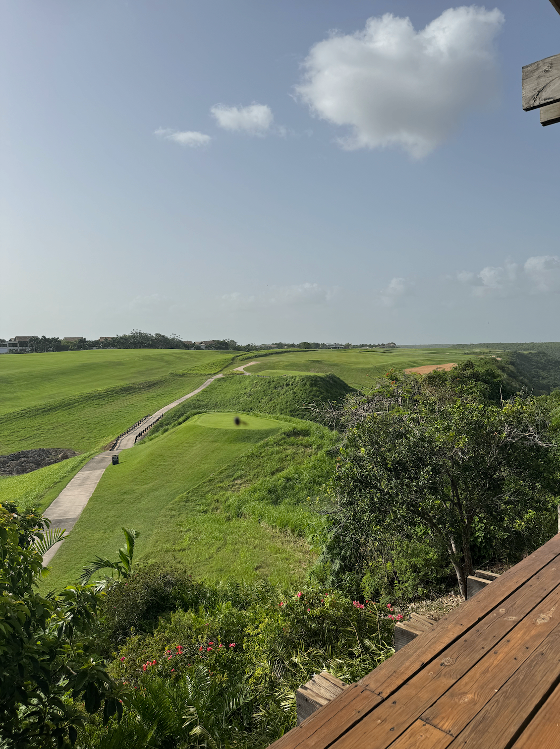 El golpe, el trazo y el camino — vista del campo de golf por José Gabriel Guayazán Carrillo